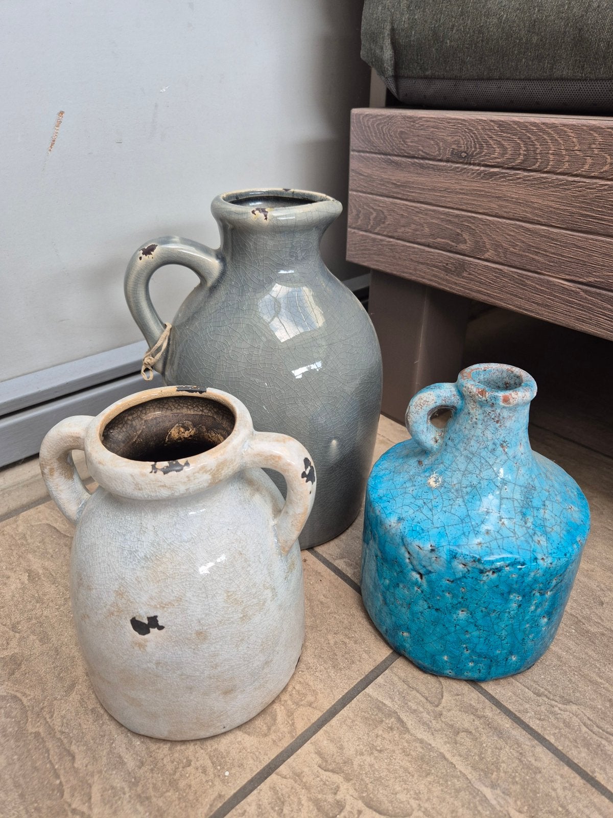3 mooie decoratieve vazen, Overige kleuren, Ophalen of Verzenden, Minder dan 50 cm, Glas