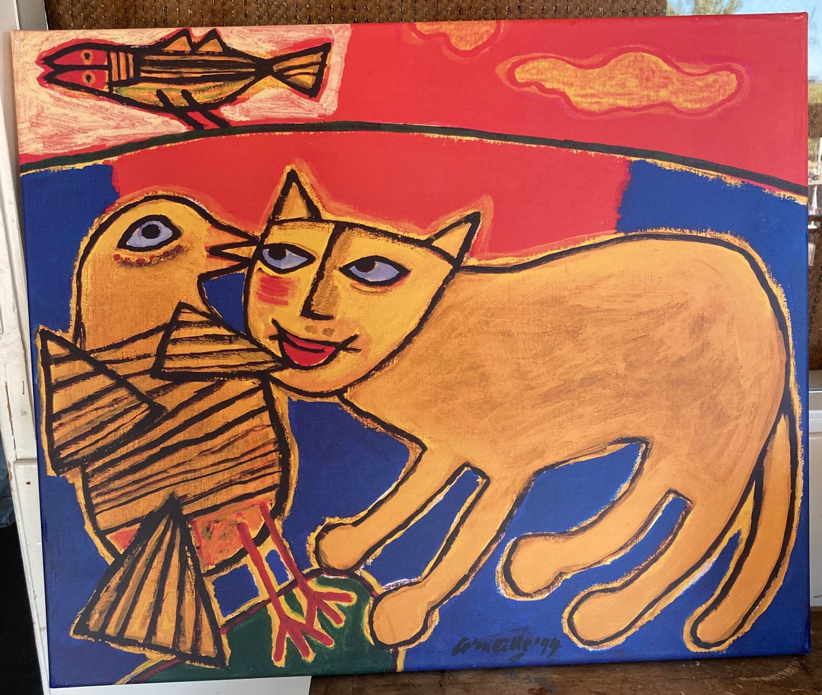 Corneille art print,   ‘le chat orange’, Ophalen of Verzenden