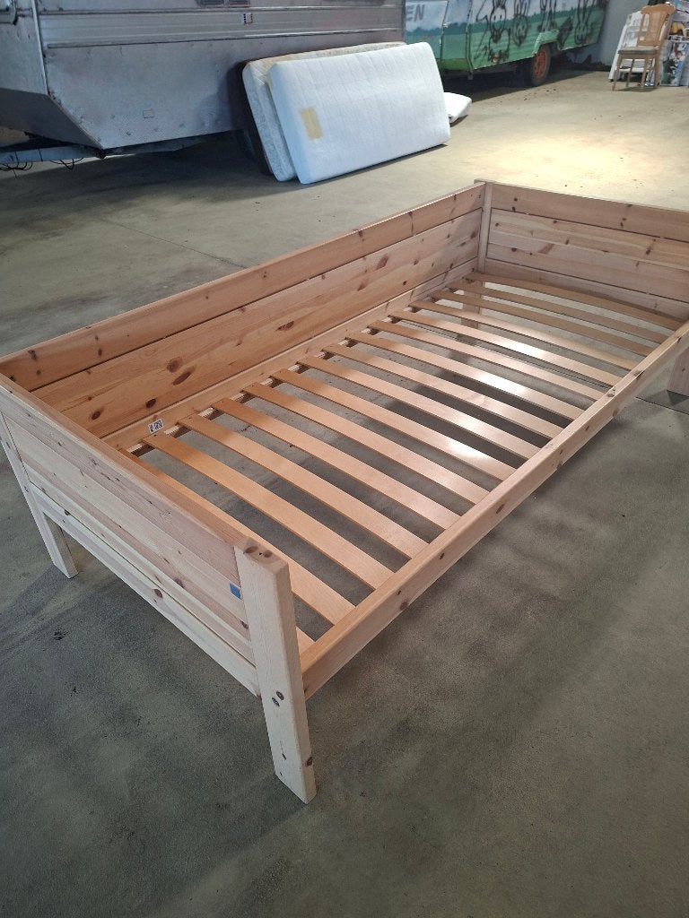 Grenen bed lifetime, Ophalen, Verstelbaar, 90 cm, Eenpersoons