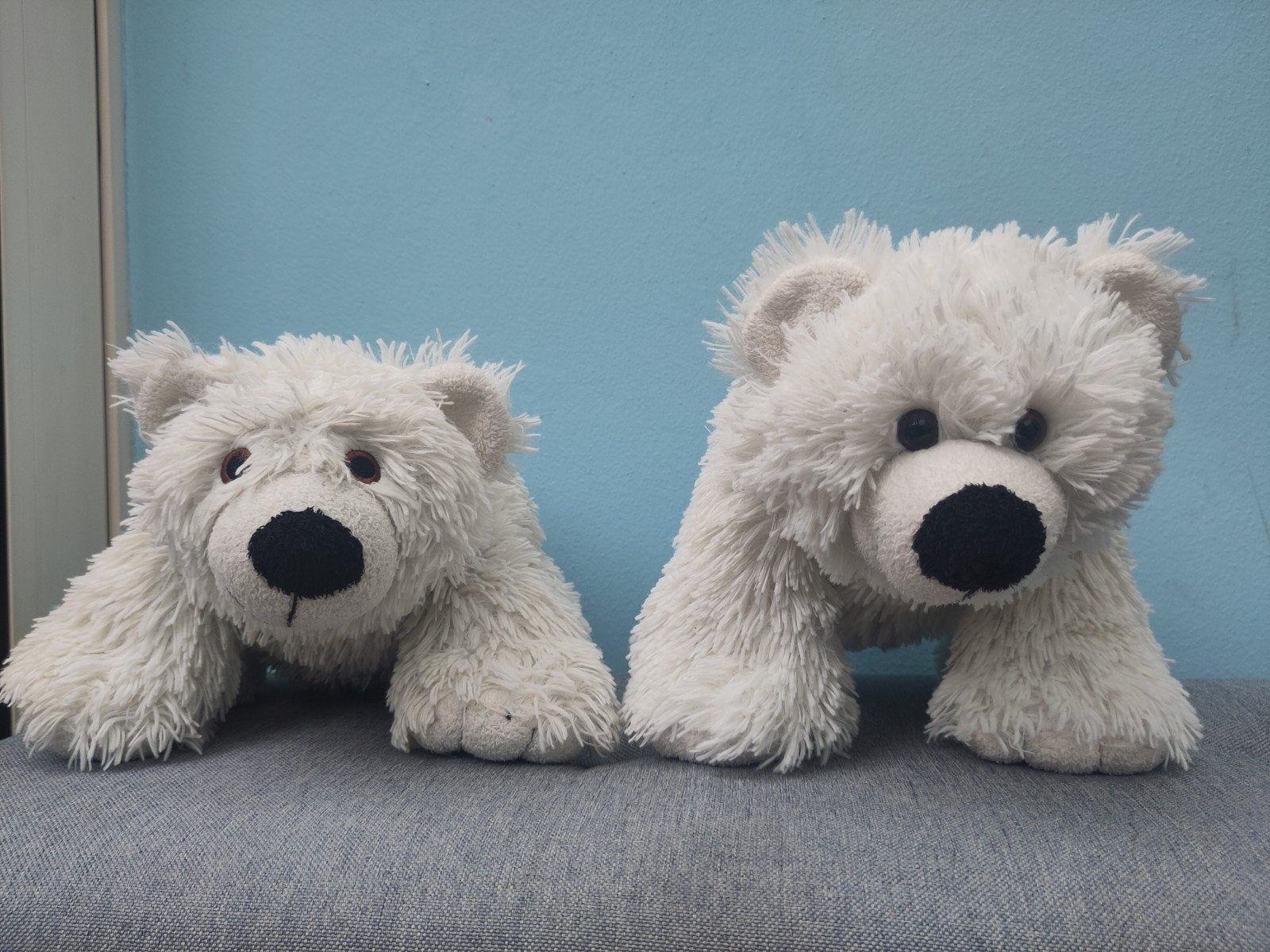 2 Witte Pluche Kika IJsberen langharig groot formaat 30cm, Kinderen en Baby's, Speelgoed | Knuffels en Pluche, Beer, Ophalen of Verzenden