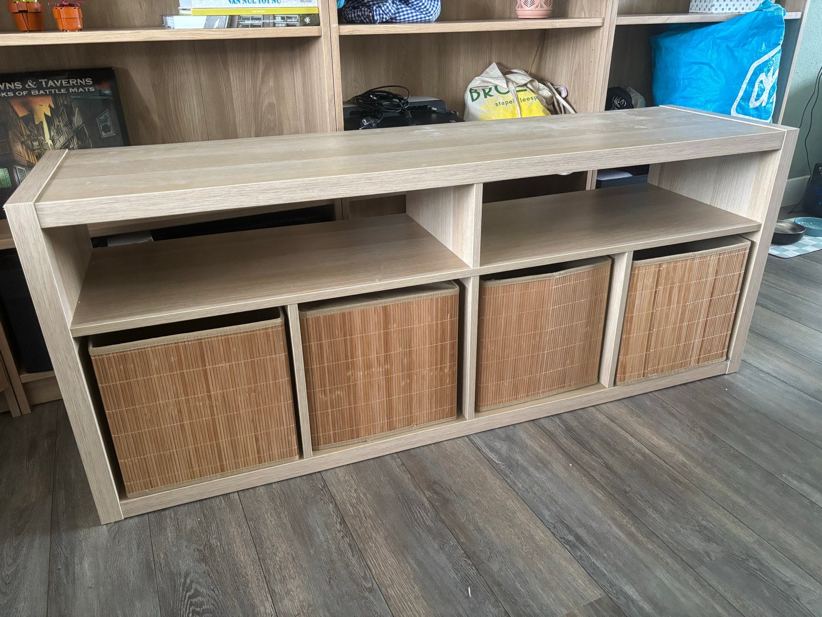 Ikea Kallax TV meubel met opbergvakken, Ophalen, Gebruikt, 100 tot 150 cm, Minder dan 100 cm
