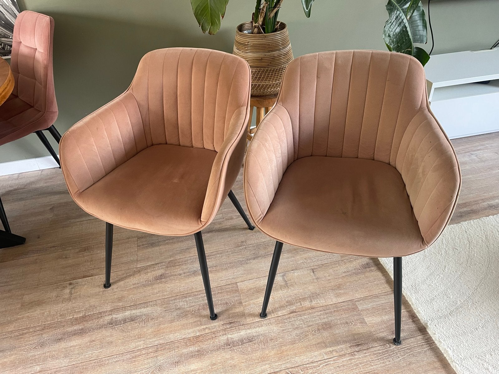 Eetkamer stoelen, set van 4 of per 2 te koop, Huis en Inrichting, Ophalen, Gebruikt, Overige kleuren, Vier