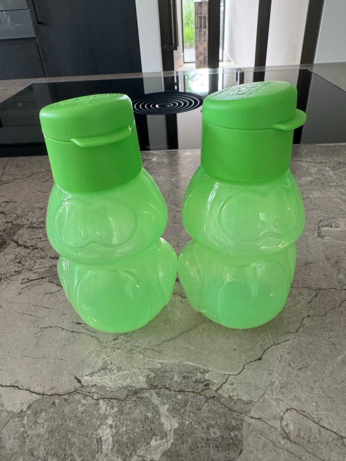 Tupperware Ecofles Kikker - Set van 2, Huis en Inrichting, Keuken | Tupperware, Ophalen of Verzenden, Zo goed als nieuw, Groen