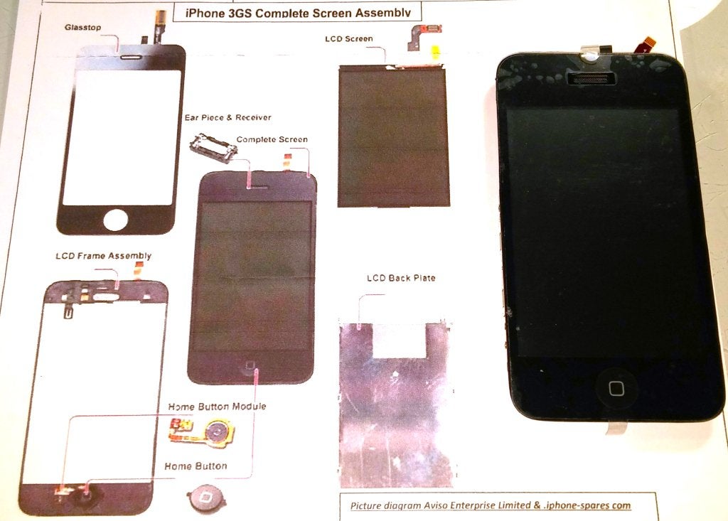 Apple Iphone 3GS LCD Glass 821-0776-A 821-0776-B Digitizer, Ophalen of Verzenden, Nieuw, Overige typen, Apple