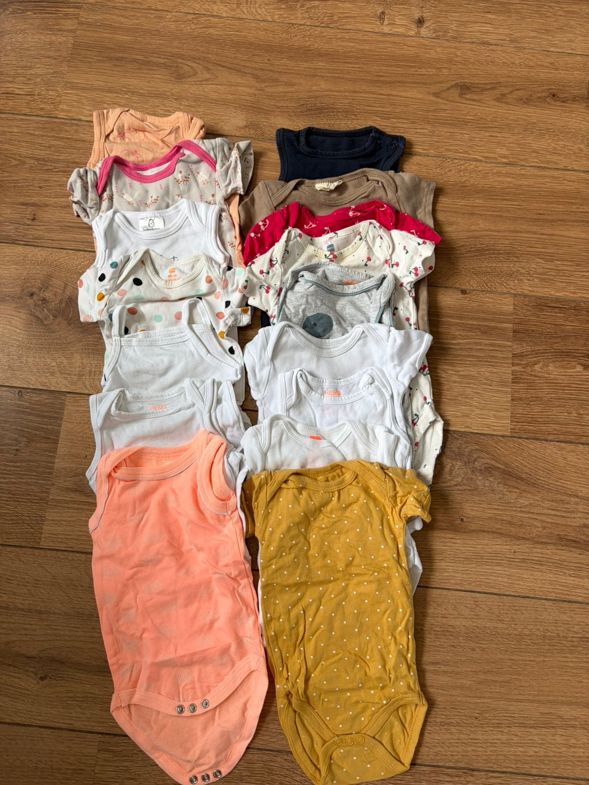 Pakket rompers korte mouw maat 50/56, Ophalen, Gebruikt, Maat 50