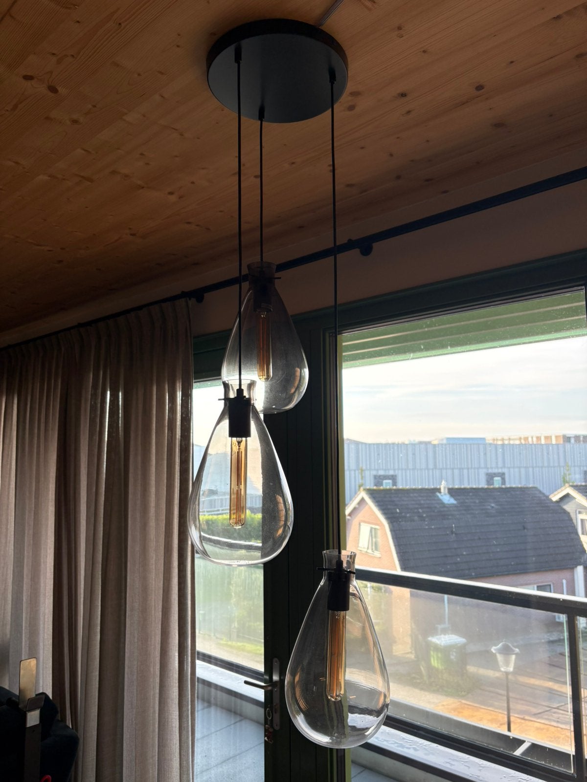 Hanglamp inclusief lampbollen €150,-, Ophalen, Zo goed als nieuw