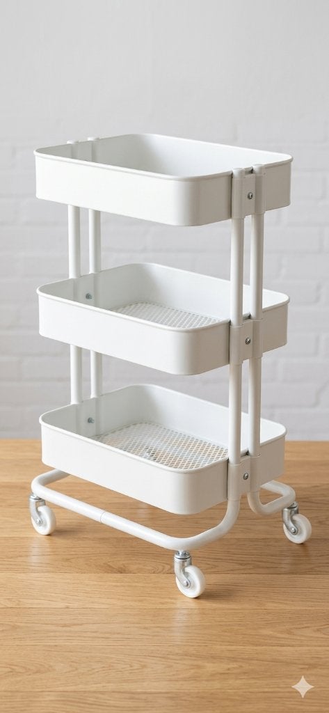 Witte roltafel (IKEA RÅSKOG), Ophalen, Zo goed als nieuw