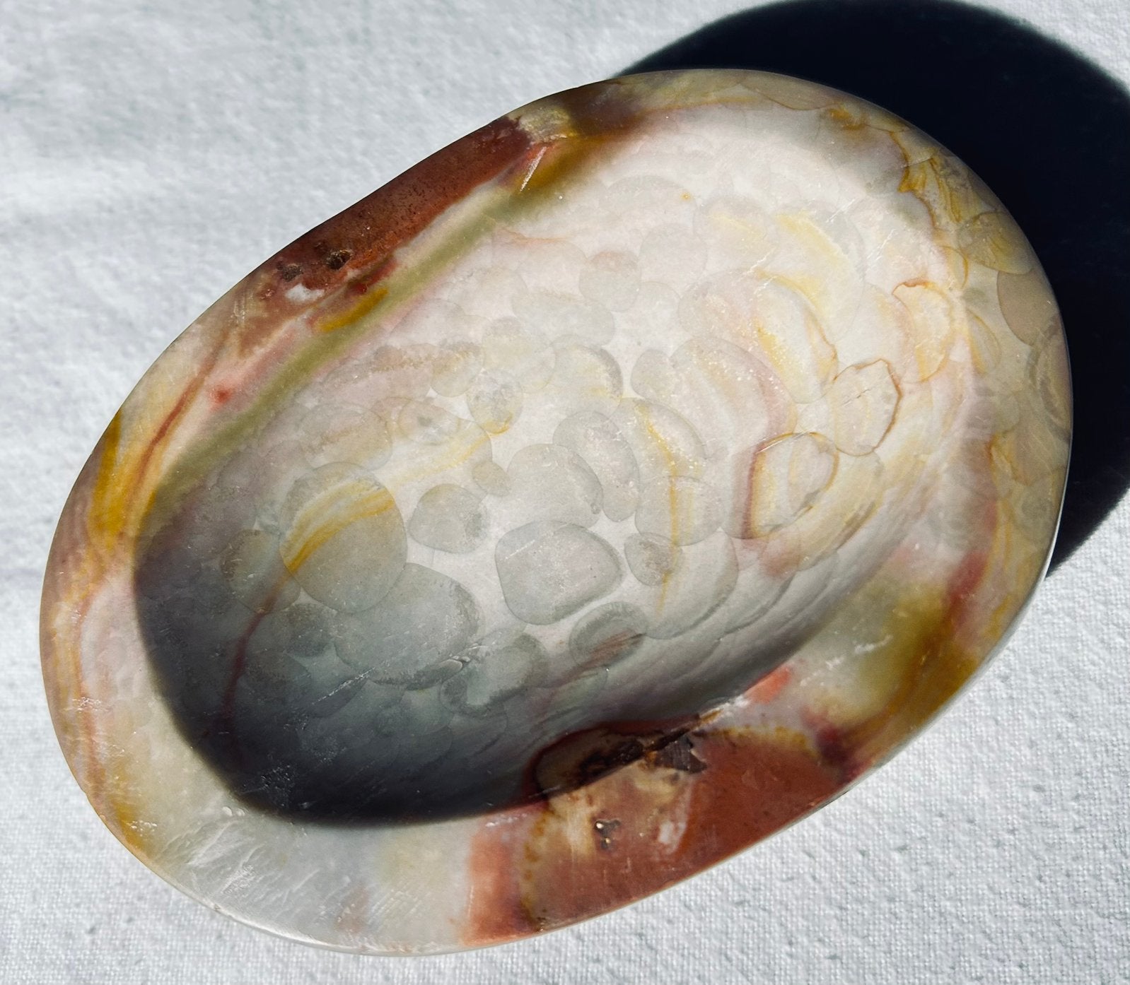 Edelsteen Mookaiet bak, kom, 19 x 12,5 x 3 cm, Ophalen of Verzenden, Zo goed als nieuw, X, X