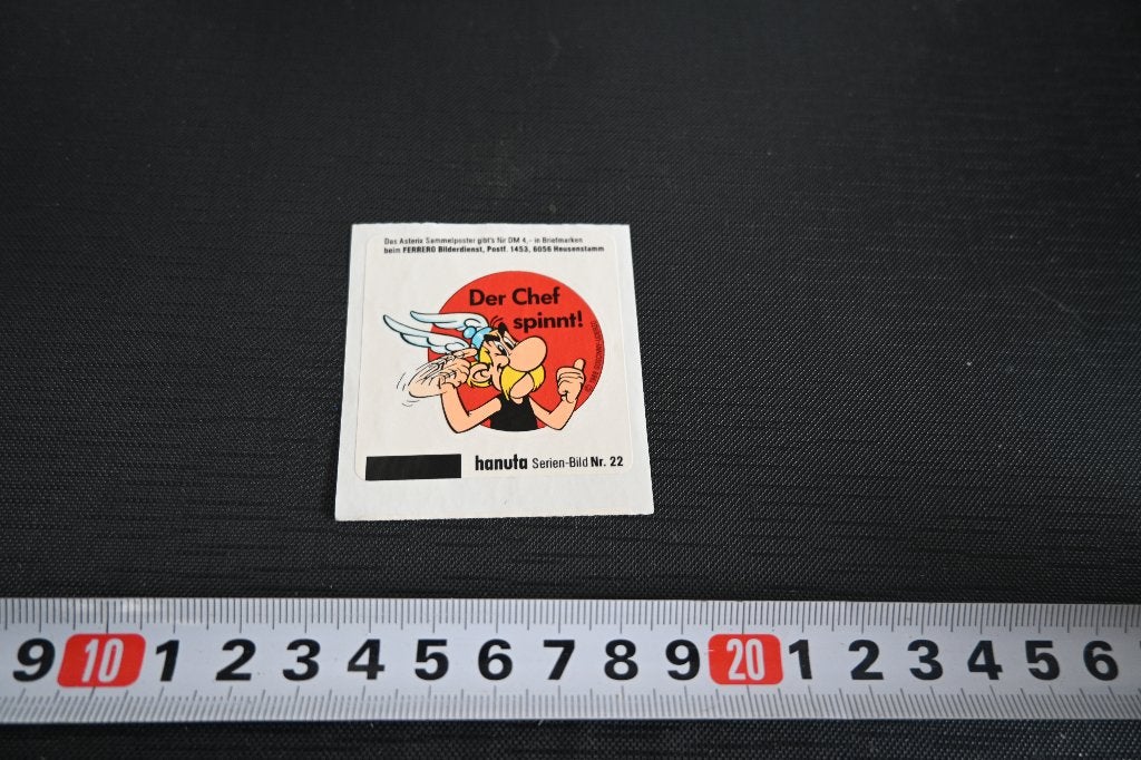 sticker asterix en obelix strip hanuta #22, Ophalen of Verzenden, Zo goed als nieuw