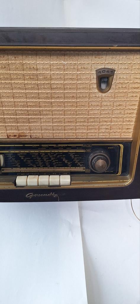 Vintage Grundig Radio - Jaren '50 - 50x20x33 cm, Ophalen of Verzenden, Gebruikt, Radio