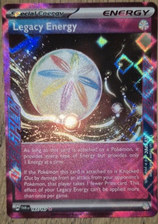 Legacy Energy Special Energy Pokémon Kaart 167/167, Ophalen of Verzenden, Zo goed als nieuw, Losse kaart, Foil