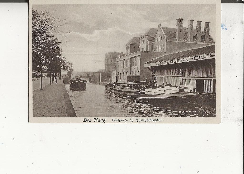 Den Haag Vlietpartij Berger s Houthandel A Klitzsch, Verzamelen, Ophalen of Verzenden, 1920 tot 1940, Ongelopen, Zuid-Holland