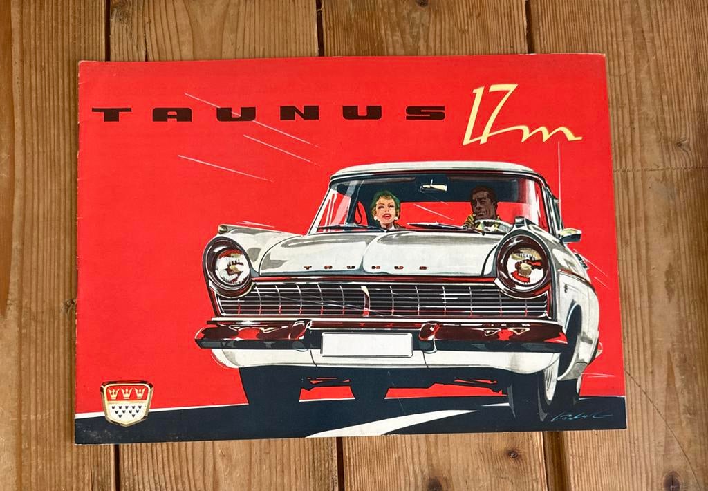 Folder Ford Taunus 17M (P2) 'Barocktaunus' 1959, Ophalen of Verzenden, Gelezen, Ford