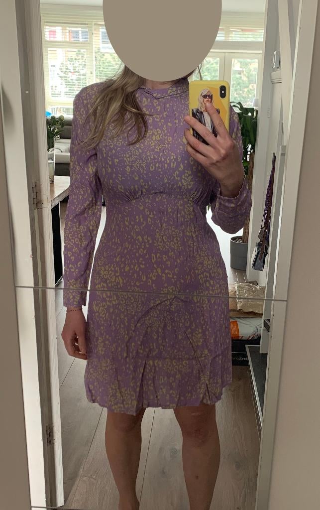 Closet London lilac geel high neck mini jurk dress maat 38, Kleding | Dames, Jurken, Maat 38/40 (M), Closet, Paars, Nieuw