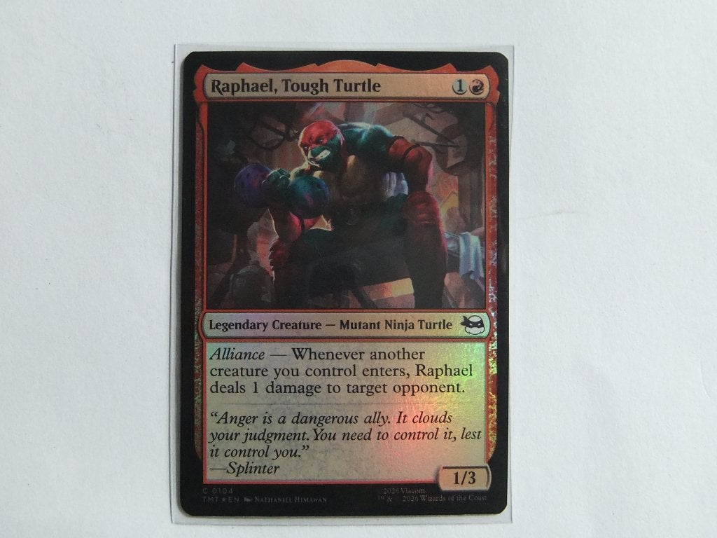 MTG Raphael, Tough Turtle 0104 TMNT  foil, Verzenden, Zo goed als nieuw, Foil