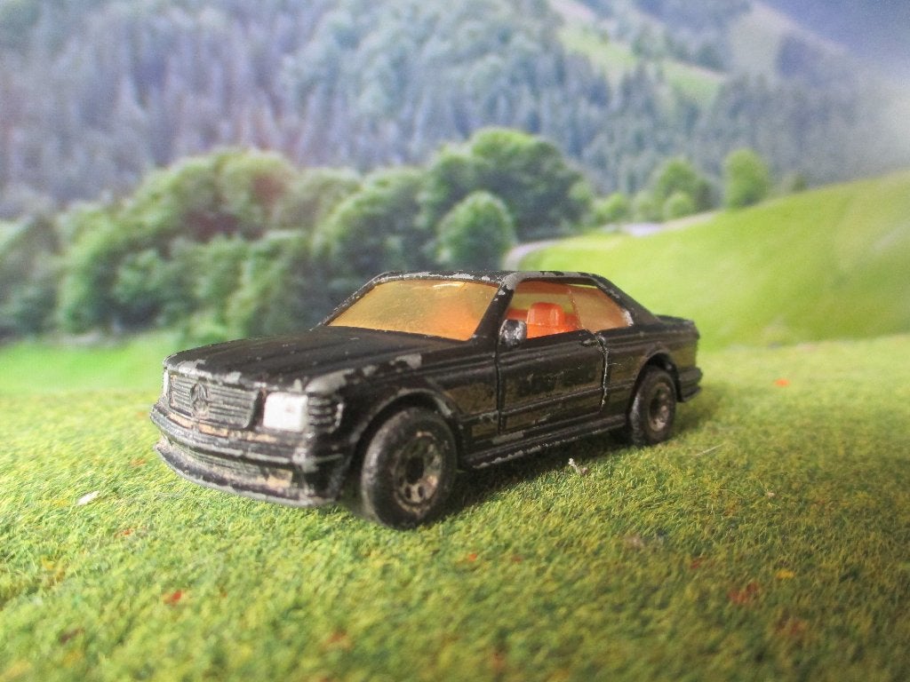1:64 Mercedes Benz W126 500 SEC Matchbox No.43 1987-1989, Hobby en Vrije tijd, Ophalen of Verzenden, Gebruikt, Auto