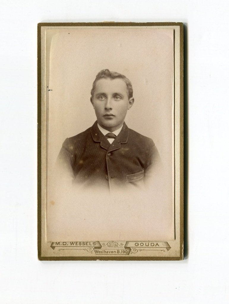 Carte de Visite, M.D. Wessels. Gouda., Foto, Ophalen of Verzenden, Zo goed als nieuw, Voor 1940