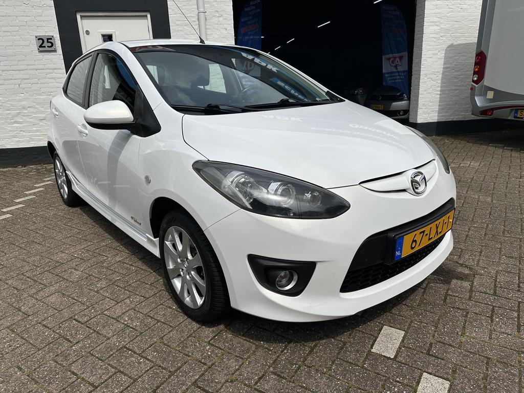 Mazda 2 1.3 GT-M Line Nieuwe apk bij aflevering/Airco/All se, Voorwielaandrijving, Gebruikt, 4 cilinders, Wit