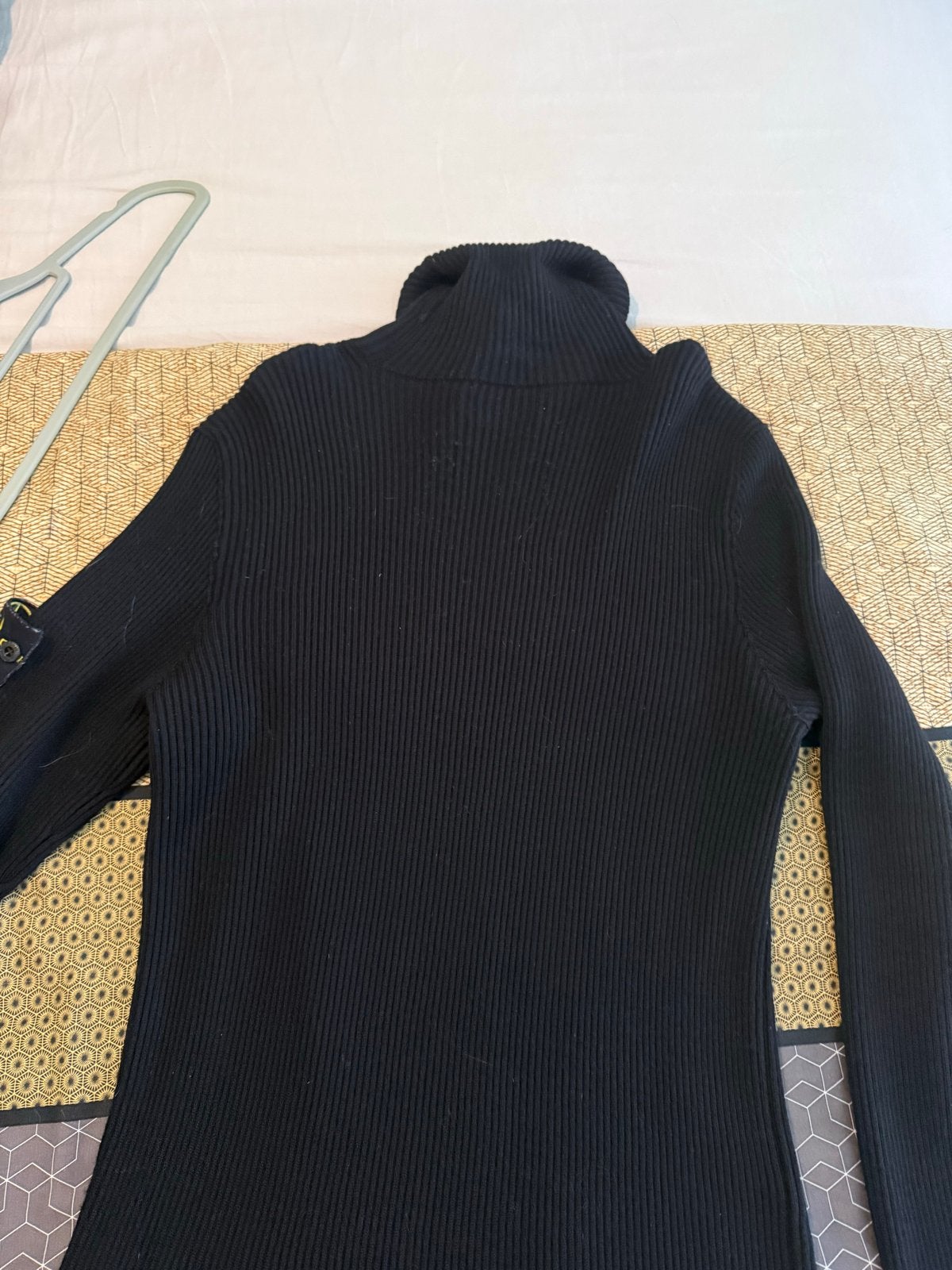 Stone Island coltrui zwart geribd - Maat L orgineel, Kleding | Heren, Ophalen of Verzenden, Zo goed als nieuw, Maat 52/54 (L)