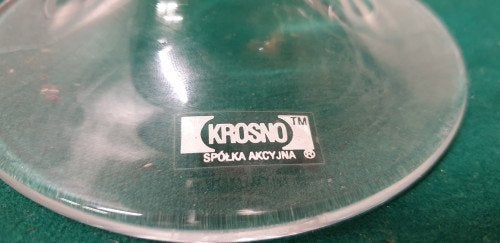 schaal glas op voet, krosno, Ophalen of Verzenden, 'T Olde Gre-j, Info@toldegrej.nl, Endepoelstraat 20f Didam