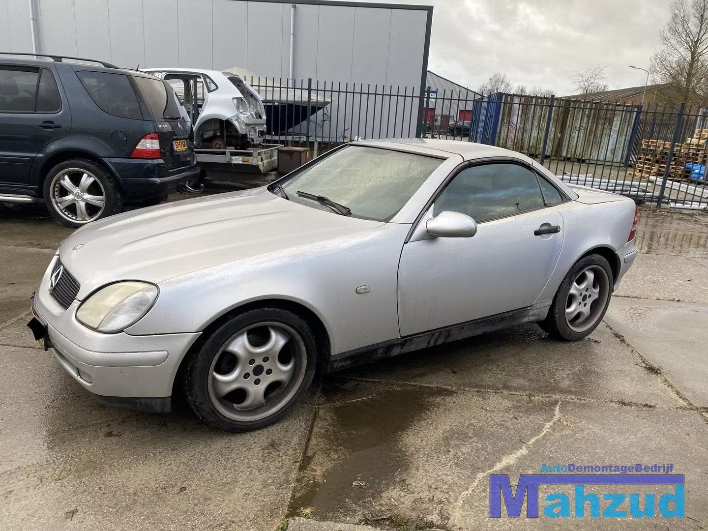 MERCEDES SLK R170 ZILVER 744 links voorscherm 1996-2004, Gebruikt, Mercedes-Benz AG, Mercedes-Benz, Voor