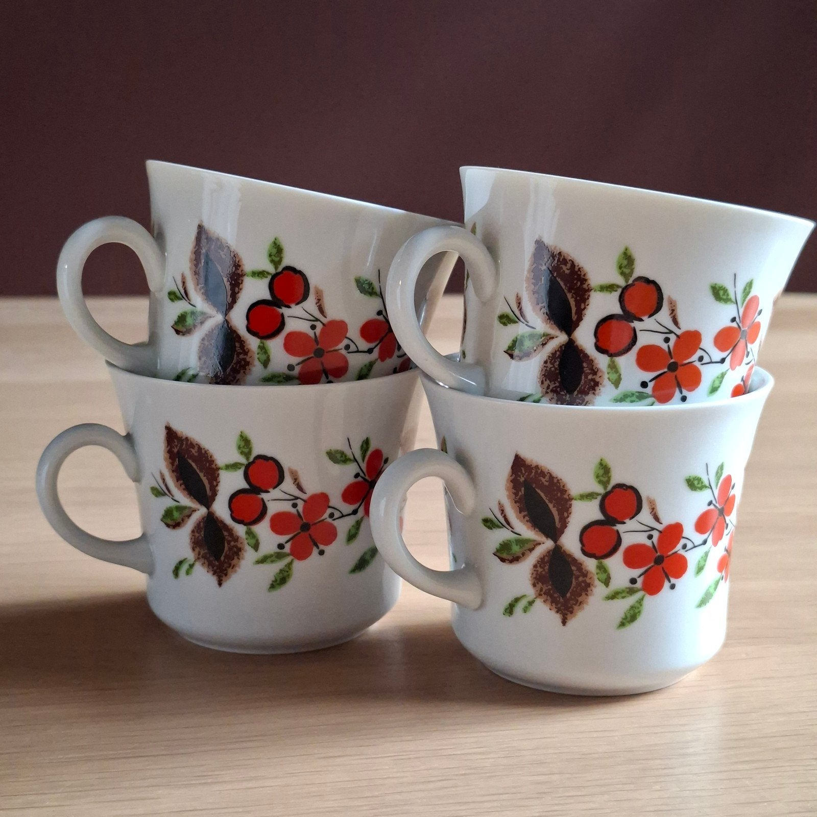 Set van 4 vintage Schumann Arzberg Bavaria kopjes, Ophalen of Verzenden
