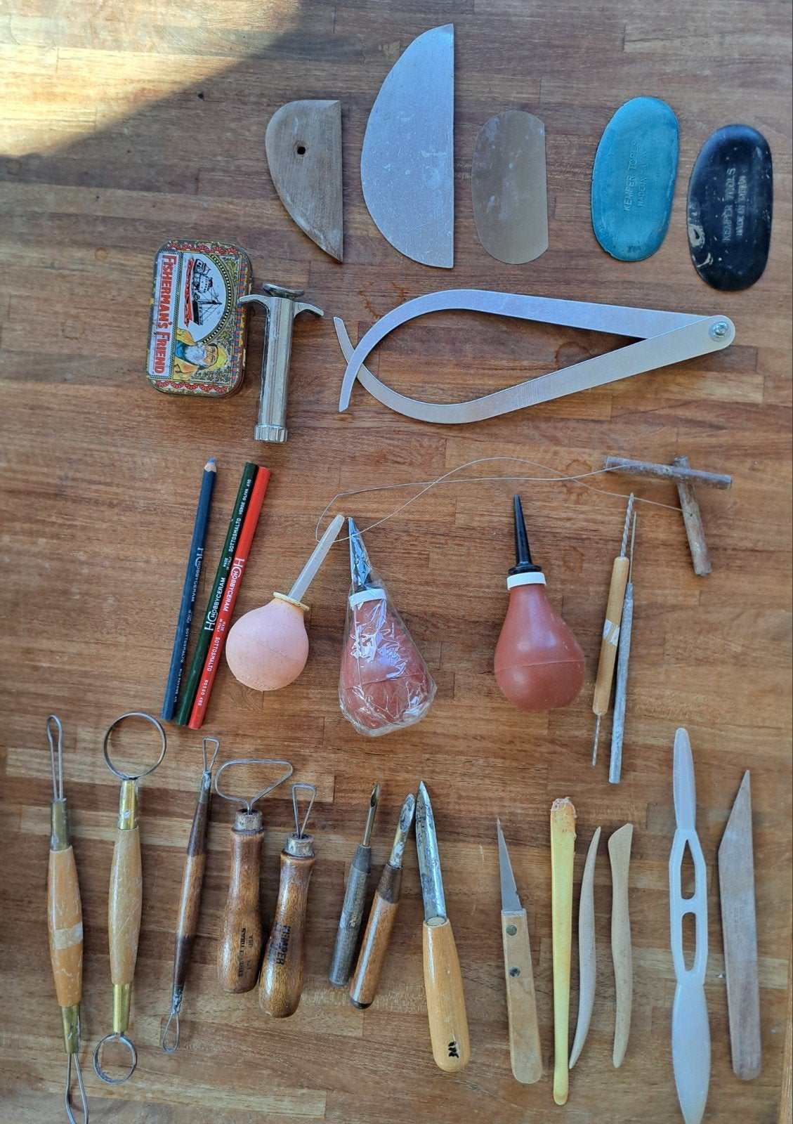 Houten kist met diverse gereedschappen, Ophalen of Verzenden