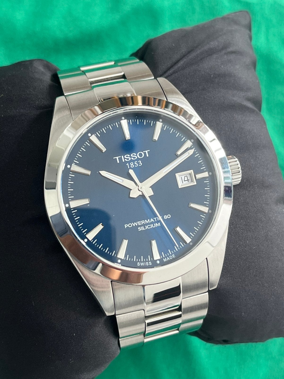 Tissot gentleman powermatic 80 silicium, Ophalen, Zo goed als nieuw, Staal, Overige merken