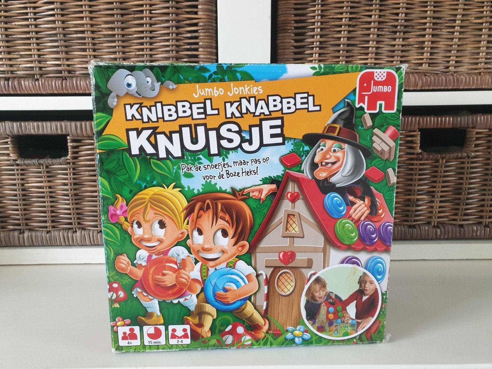 Jumbo jonkies - knibbel knabbel knuisje, Hobby en Vrije tijd, Gezelschapsspellen | Bordspellen, Drie of vier spelers, Ophalen of Verzenden