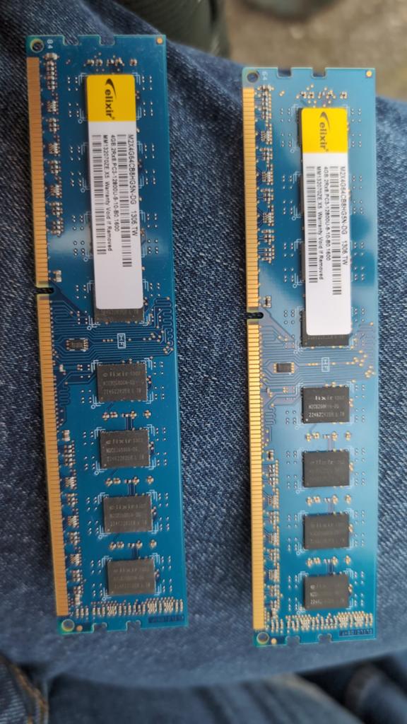 Werkend RAM geheugen 2 x 4GB (8GB totaal) Elixir DDR3 1600MH, Ophalen of Verzenden