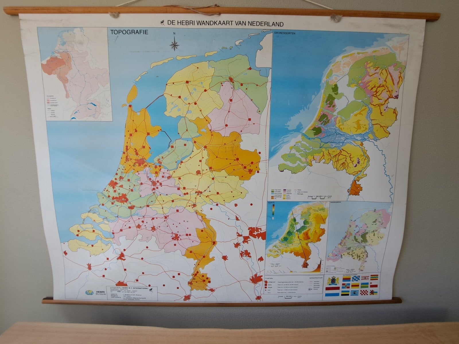 wand (school)poster van Nederland, Ophalen, Aardrijkskunde