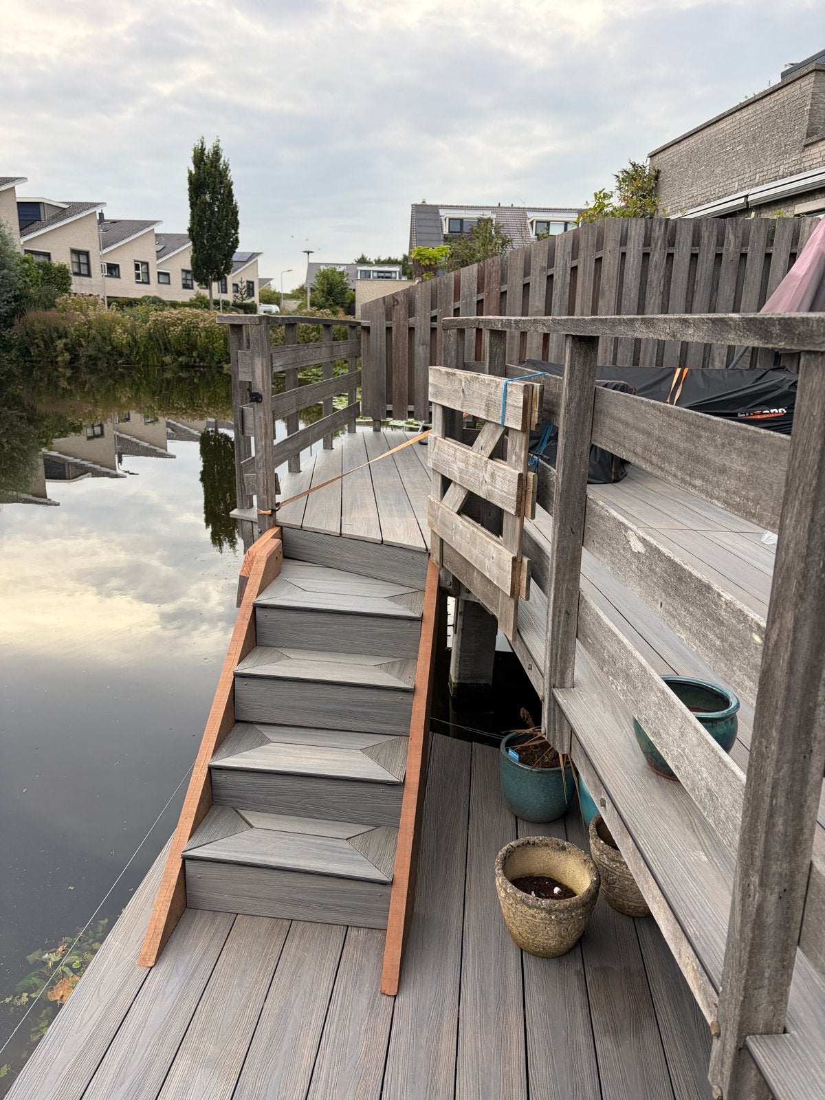 Composiet Vlonderplanken 400x18x2cm - 21m², Tuin en Terras, Terrasdelen en Vlonders, Ophalen, Gebruikt, Composiet