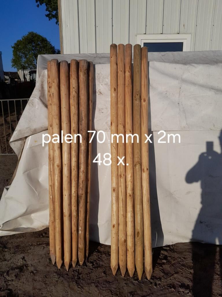 Houten palen en gaas voor hekwerk - Diverse maten, Ophalen, Nieuw, Hout, Tuinhek