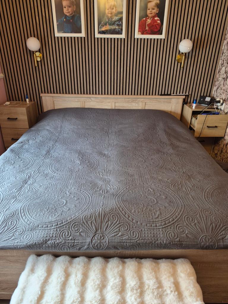 Sprei/plaid polyester 230 x 260 cm, Ophalen of Verzenden, Gebruikt