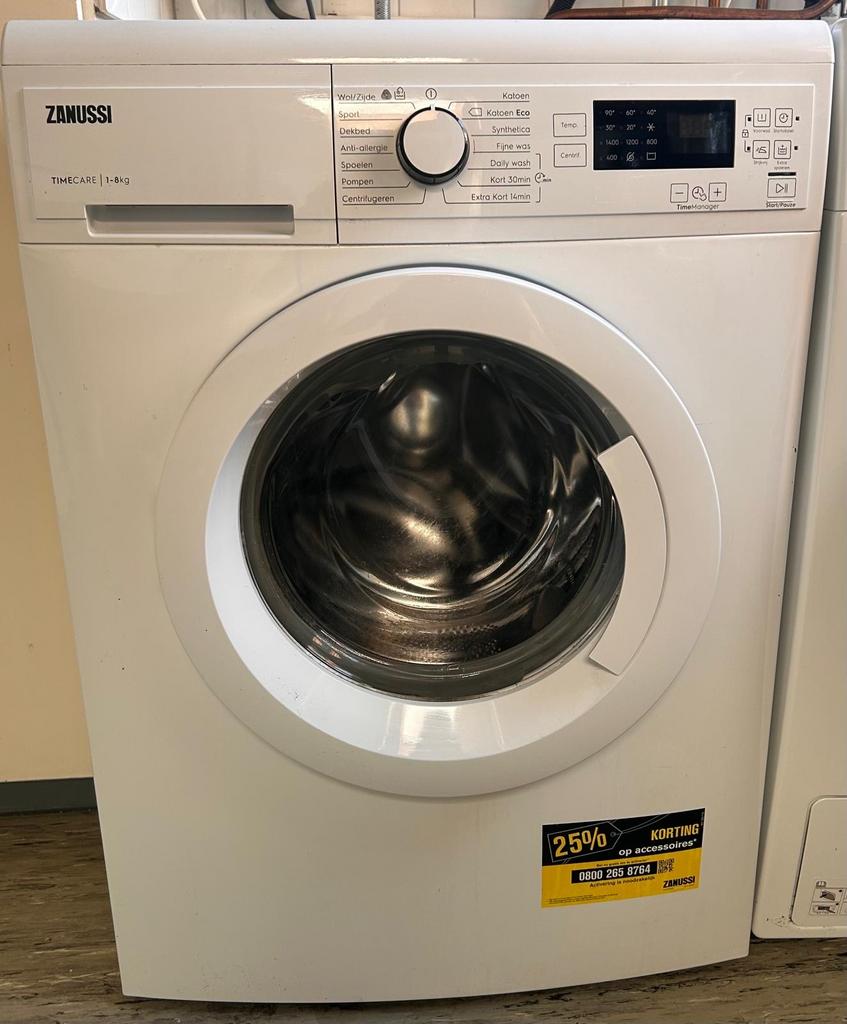 Zanussi TimeCare 8kg Wasmachine - Zo goed als nieuw, Witgoed en Apparatuur, Wasmachines, Ophalen, 1200 tot 1600 toeren, 8 tot 10 kg