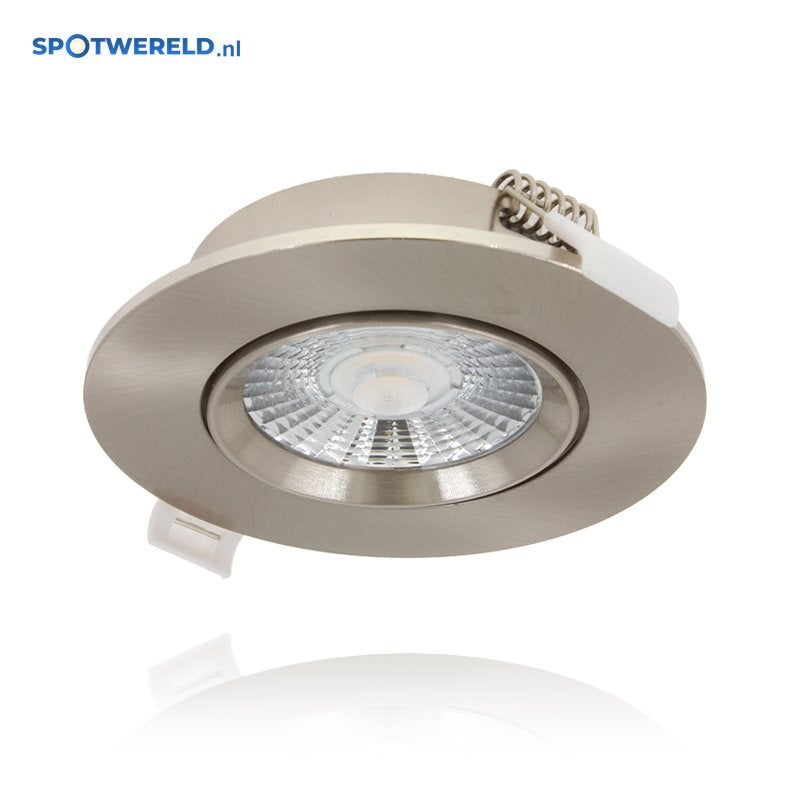 LED Inbouwspot Cavo Zilver | 6W Dim2Warm | IP44 | Ø90 mm, Verzenden, Overige merken, Nieuw, Overige fittingen