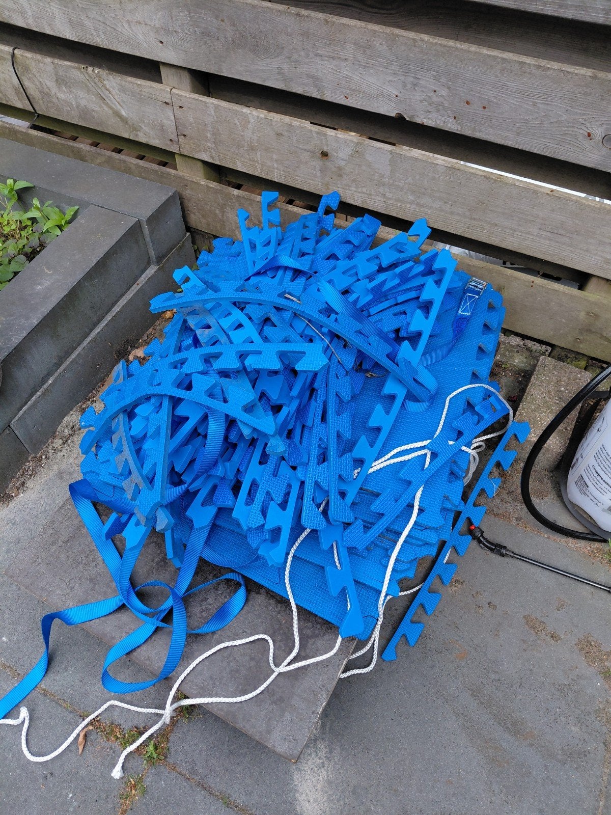14 hele zwembad tegels + zijkantjes, Tuin en Terras, Ophalen, Minder dan 80 cm, Minder dan 200 cm, Opzetzwembad