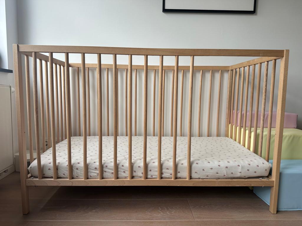 Ikea Sniglar 60x120 babybed ledikant in hoogte verstelbaar, Ophalen, Gebruikt, Ledikant