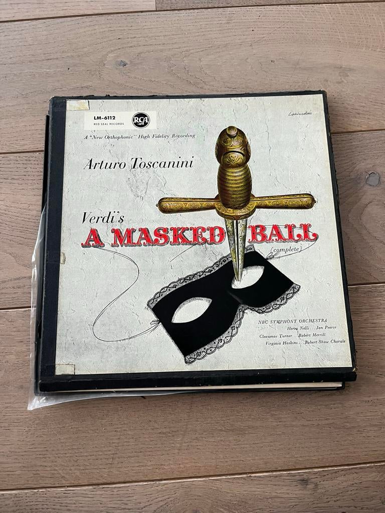 Verdi's A Masked Ball - Arturo Toscanini RCA Victor RCA Reco, Cd's en Dvd's, Vinyl | Klassiek, Zo goed als nieuw, Modernisme tot heden