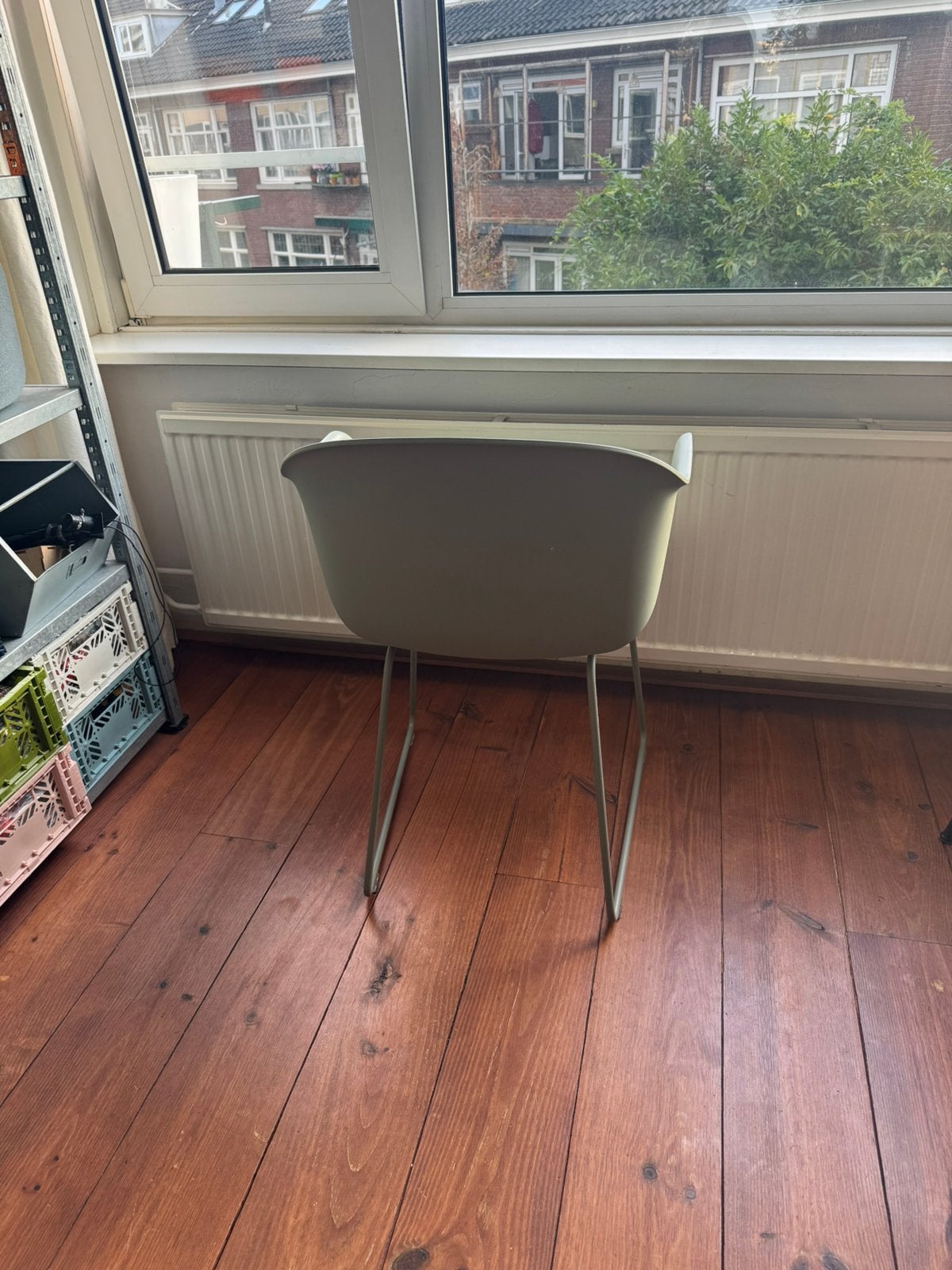 Muuto fiber armchair dusty green, Ophalen, Zo goed als nieuw, Overige kleuren, Eén