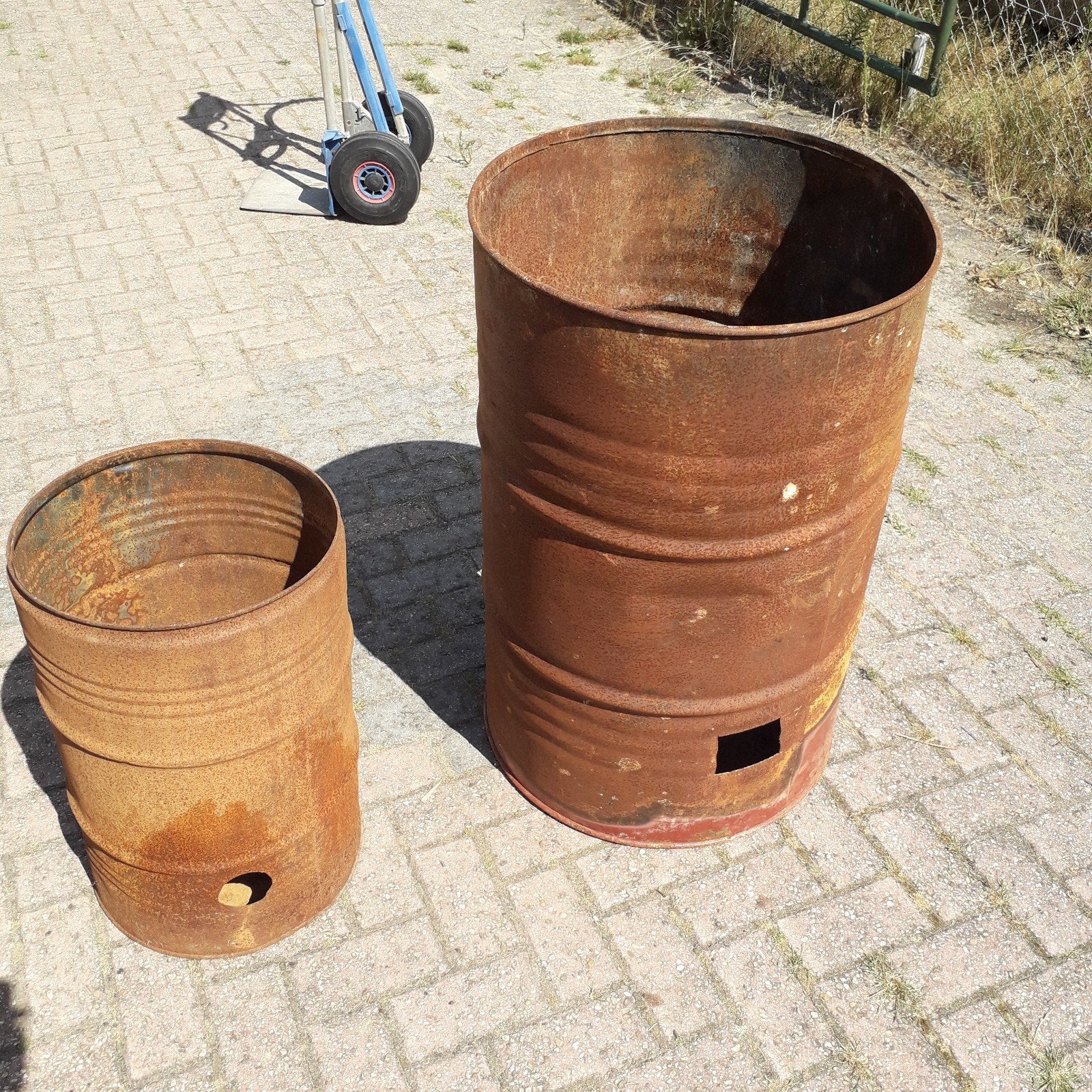 Brandton / Vuurton / Stookton 200 liter en 60 liter, Tuin en Terras, Ophalen, Gebruikt, Vuurton