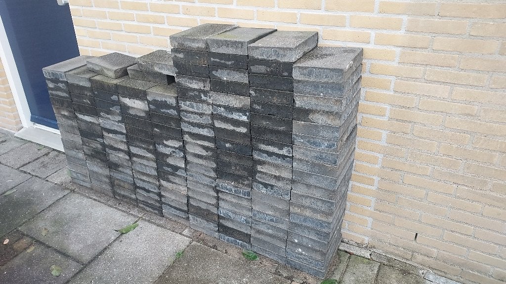 Partij betonnen terrastegels 20x30, Ophalen, Gebruikt, 5 tot 10 m², Beton