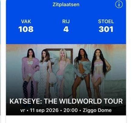 RUILEN PREMIUM Katseye zitplaatsen (ver van elkaar), Tickets en Kaartjes, Twee personen, September