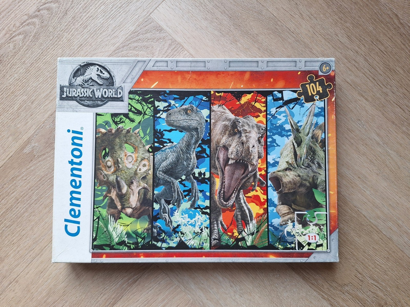 Clementoni Jurassic World Puzzel - 104 stukjes, Ophalen, Meer dan 50 stukjes, Gebruikt, 6 jaar of ouder