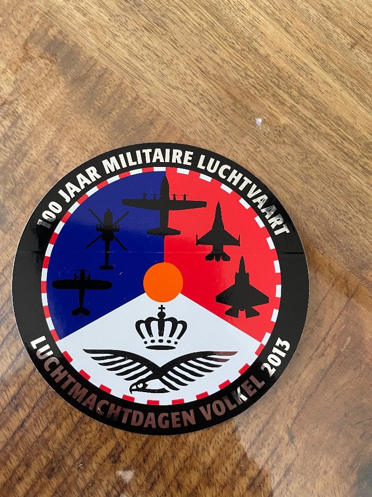 Luchtmacht sticker 100 jaar militaire luchtmacht, Ophalen of Verzenden, Luchtmacht, Nederland, Embleem of Badge