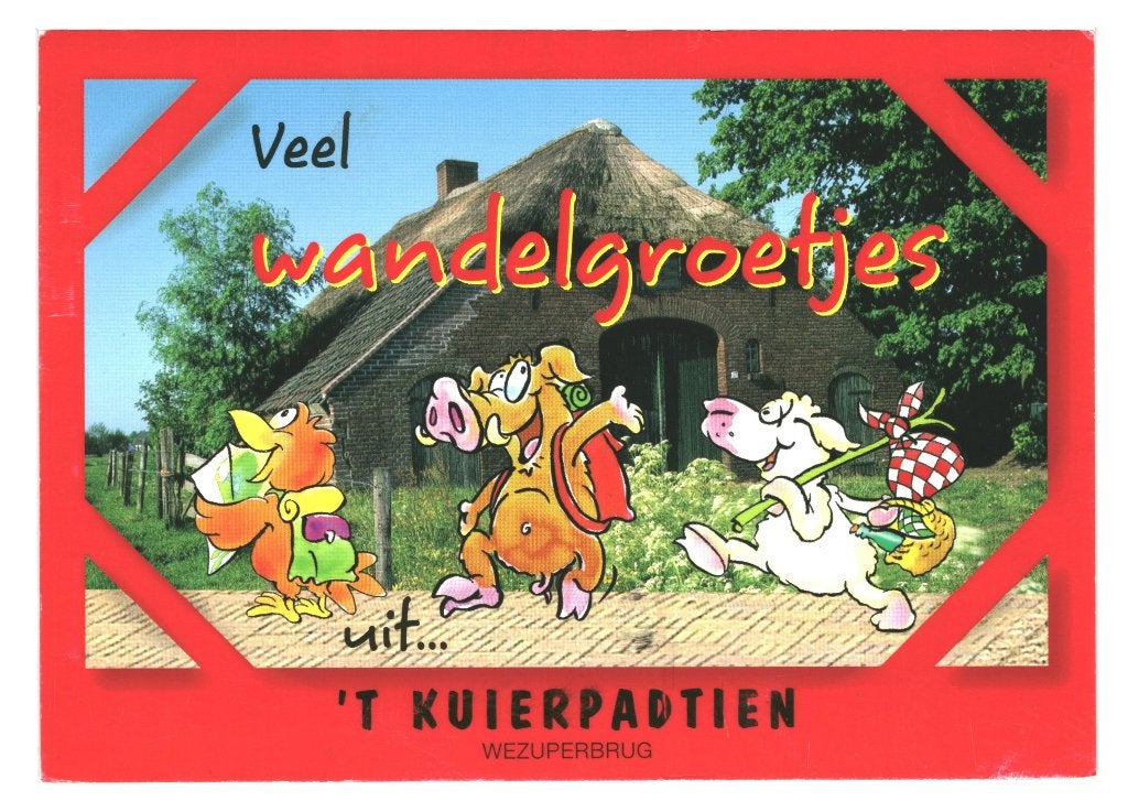 984100 Wezuperbrug 80+ Roodstempel t Kuierpadtien, Ophalen of Verzenden, 1980 tot heden, Gelopen, Drenthe