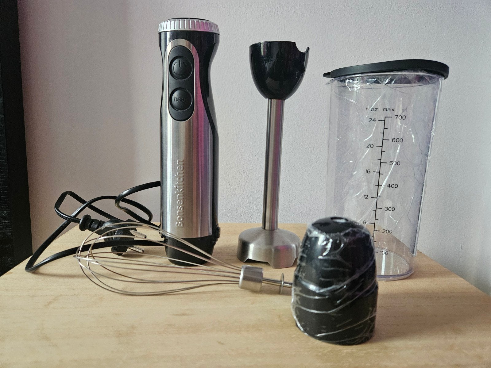 Bonnsenkitchen hand blender, made of stainles, Ophalen of Verzenden, Zo goed als nieuw, Blender