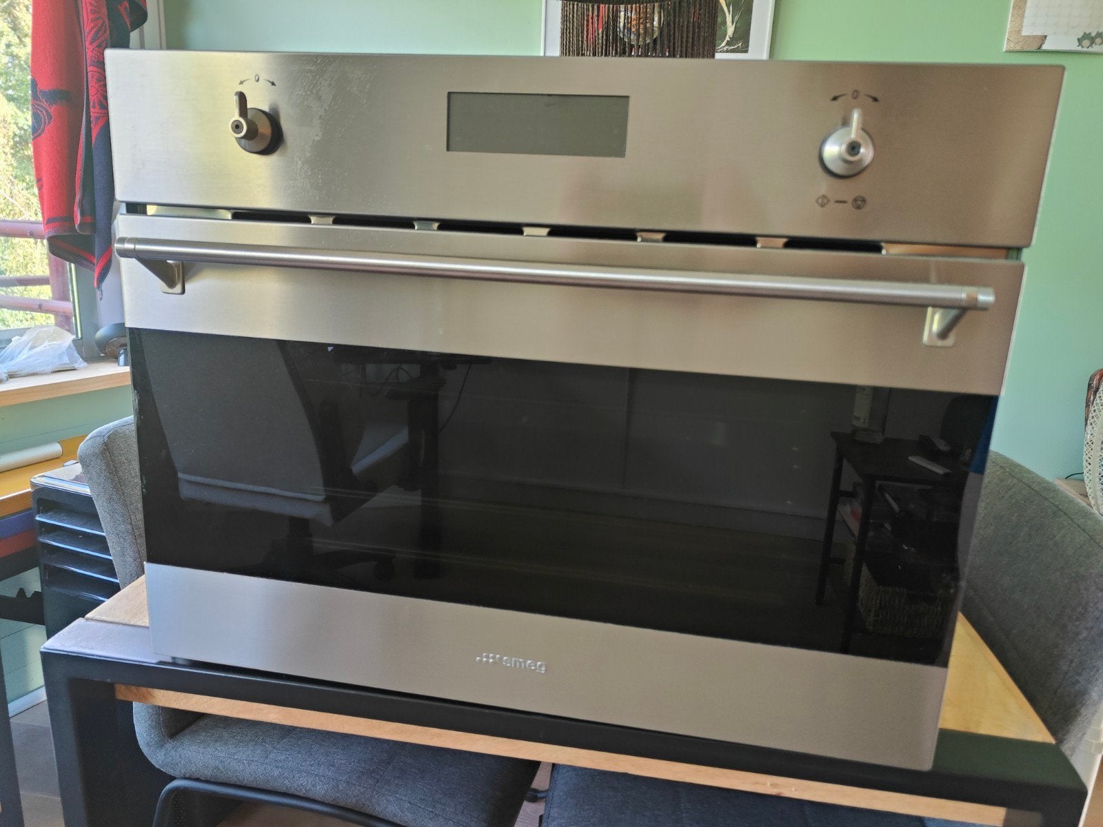 Smeg S45VCX3 Inbouw Combi-oven, Ophalen, 45 tot 50 cm, Smeg, Hete lucht