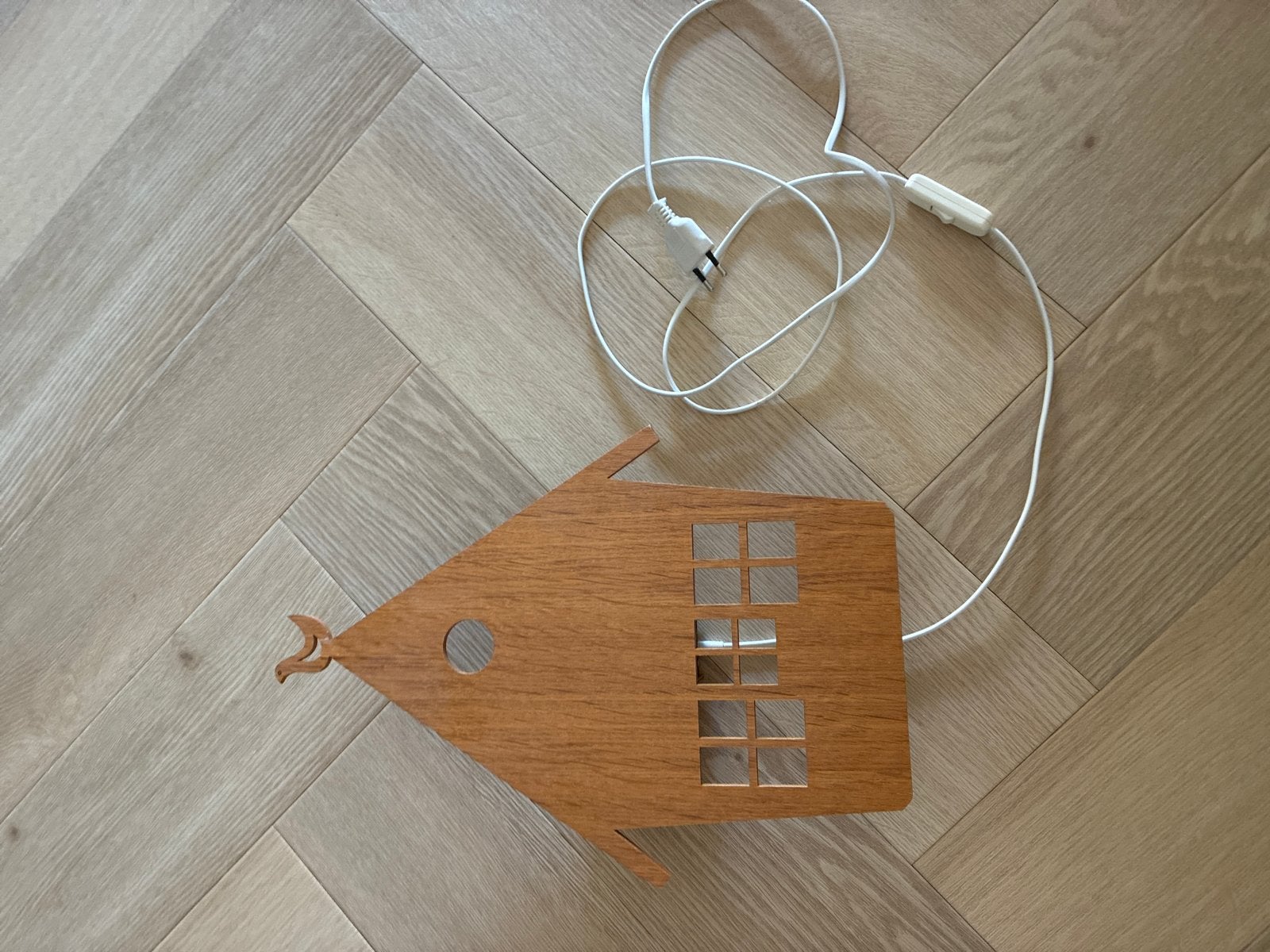 Ferm Living lamp kinderkamer - Deens Design Houten Wandlamp, Gebruikt, Overige fittingen, Hout, Bruin