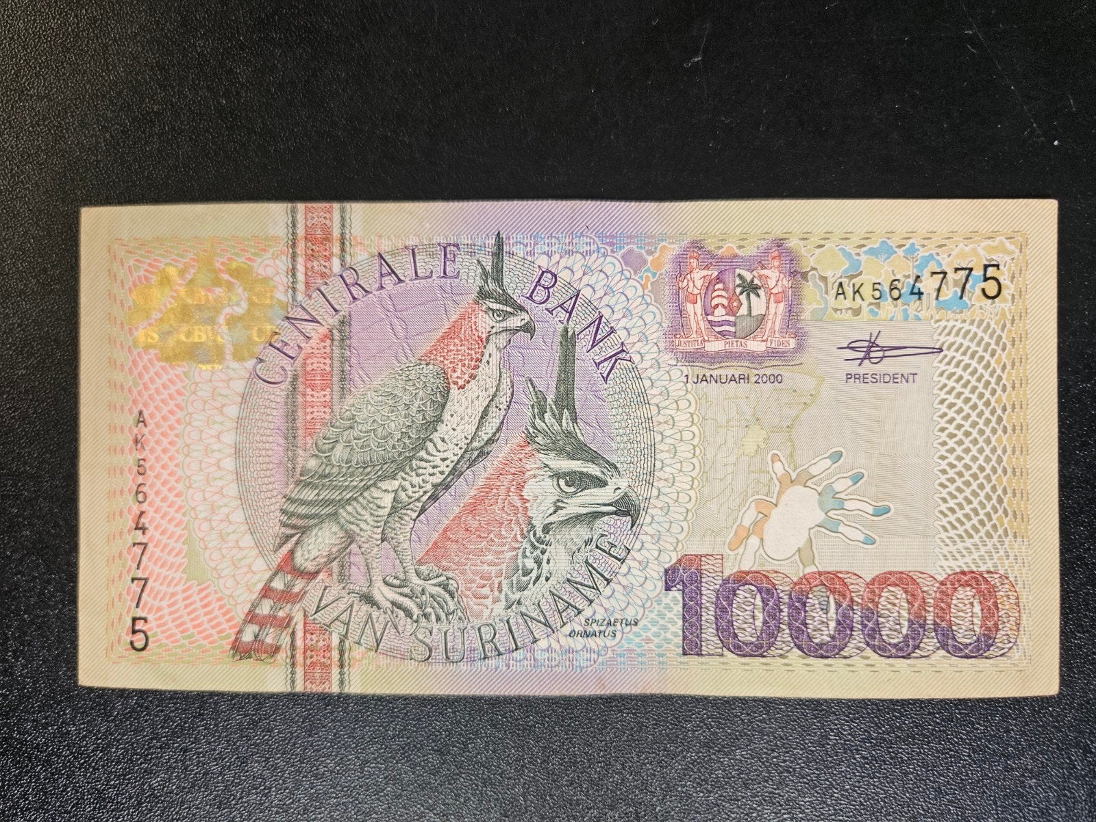 Suriname pick 153 2000 goud, Ophalen of Verzenden, Zuid-Amerika, Los biljet